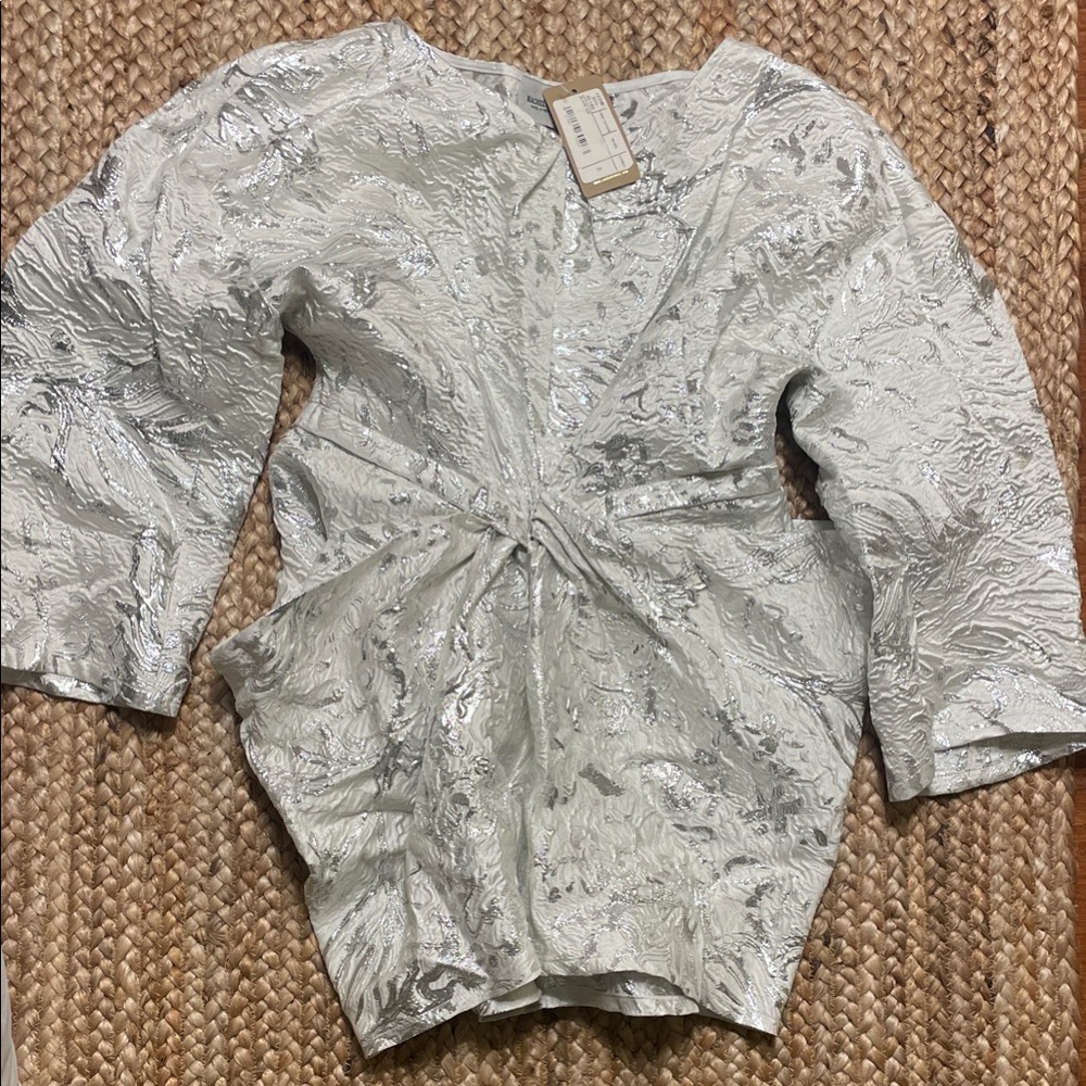 Rachel Comey Silver Textured Blouse